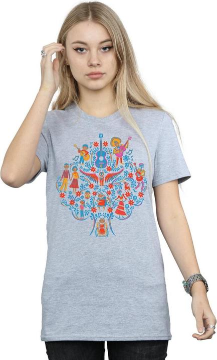 Actual product image Disney Womens/Ladies Coco Tree Pattern Cotton Boyfriend T-Shirt (L)