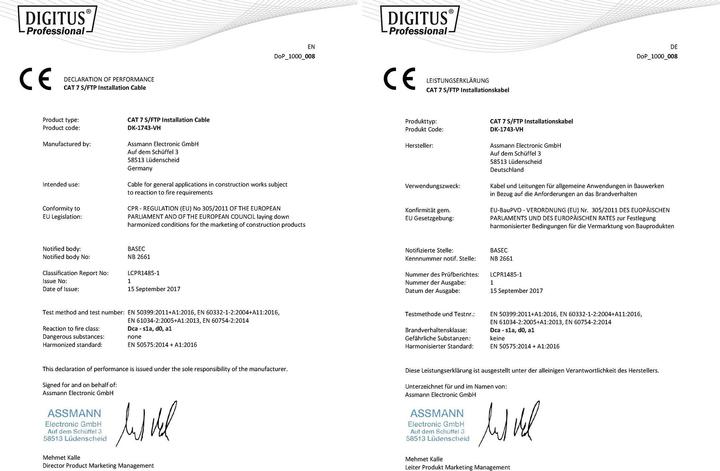 Produktbild Digitus Verlegekabel (SFTP, CAT7, 100 m)