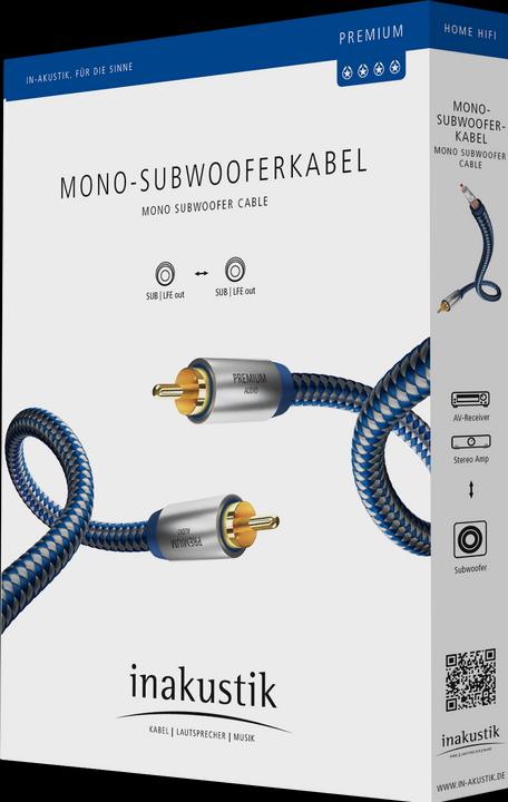 Actual product image Inakustik Premium mono subwoofer cable (3 m, Cinch)
