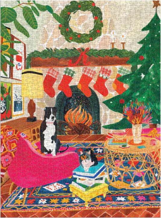 Actual product image Abrams & Chronicle Fireside Friends 1000 Piece Puzzle in Square Box (1000 pieces)