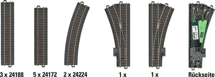 Actual product image Märklin Digital C-track supplementary pack D2 (Track H0)