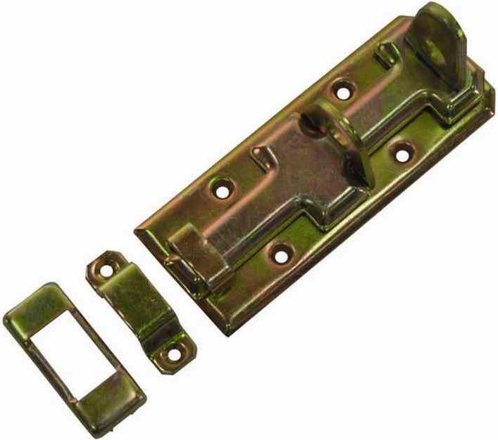 Actual product image GAH Safety lock bolt Length 120 mm Width 45 mm Steel galvanised yellow zinc-plated (Security bar, 1 pcs.)