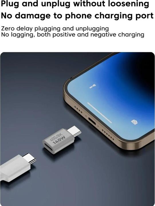 Actual product image PowerGuard USB C – USB C Adapter (USB 3.1, 140 W)