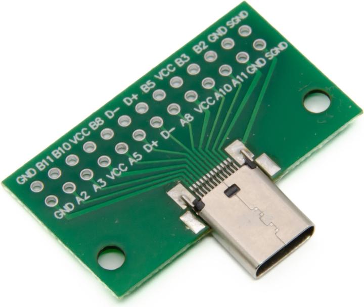 Actual product image Purecrea USB Type C Socket Breakout Board