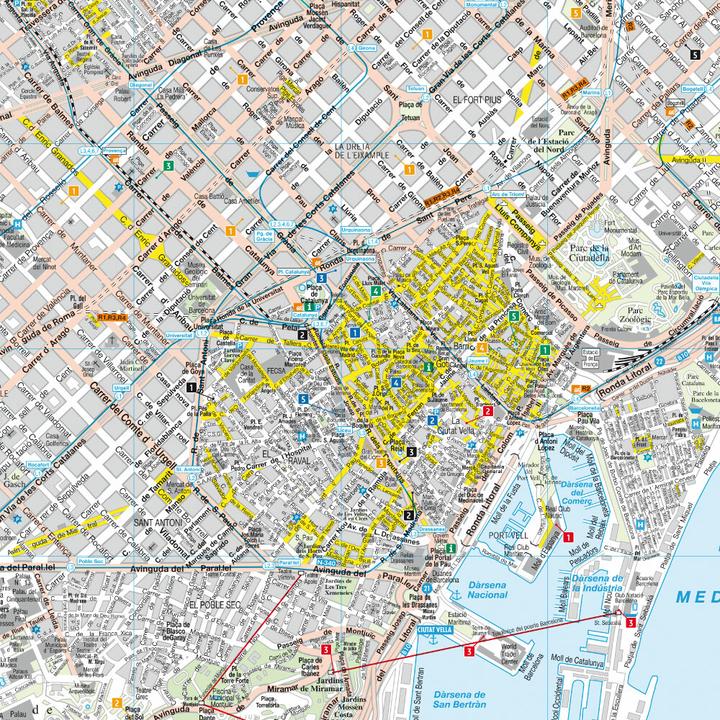 Immagine prodotto Barcellona, mappa della città 1:10.000, freytag & berndt