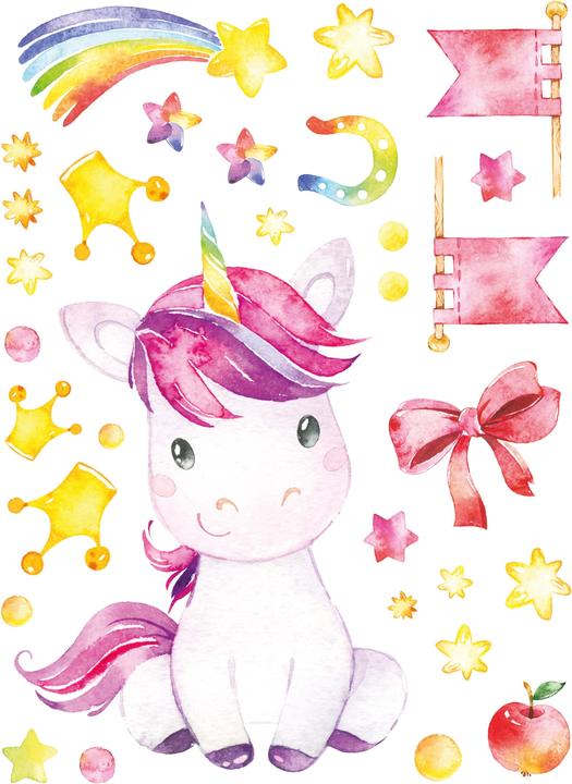 Immagine prodotto Papierdrachen Tatuaggi da parete - Unicorno (2 x 22 x 32 cm)
