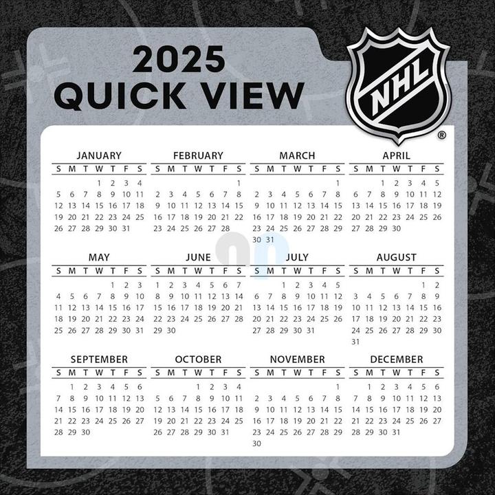 Actual product image NHL - All Team - Desk Calendar 2025 (Spanish, Italian, English, German, French)
