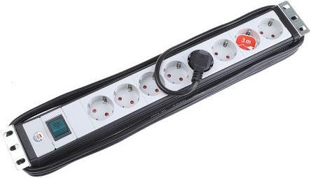 Immagine prodotto Brennenstuhl Prem.-Line 19", 6 vie, 3m cavo16A, interruttore (8 x, CEE 7/3, 3 m)