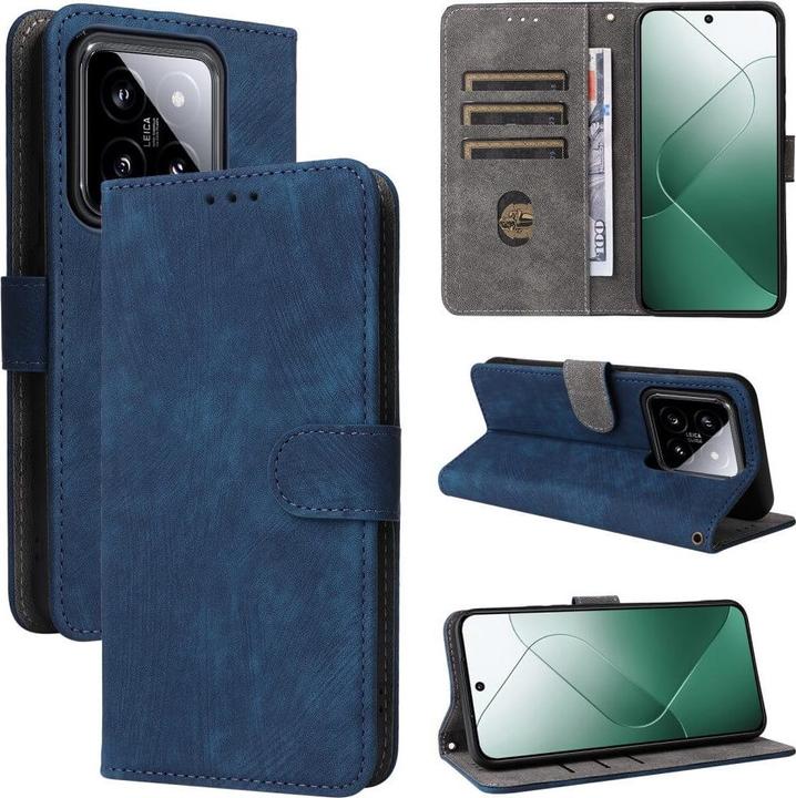 Produktbild Cover-Discount Xiaomi 14 - Premium Handyhülle Etui blau (Xiaomi 14)