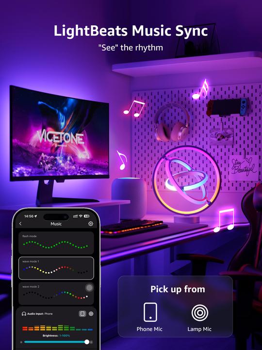 Image du produit Lepro TB1 Smart LED Tischlampe 14W mit Music Sync