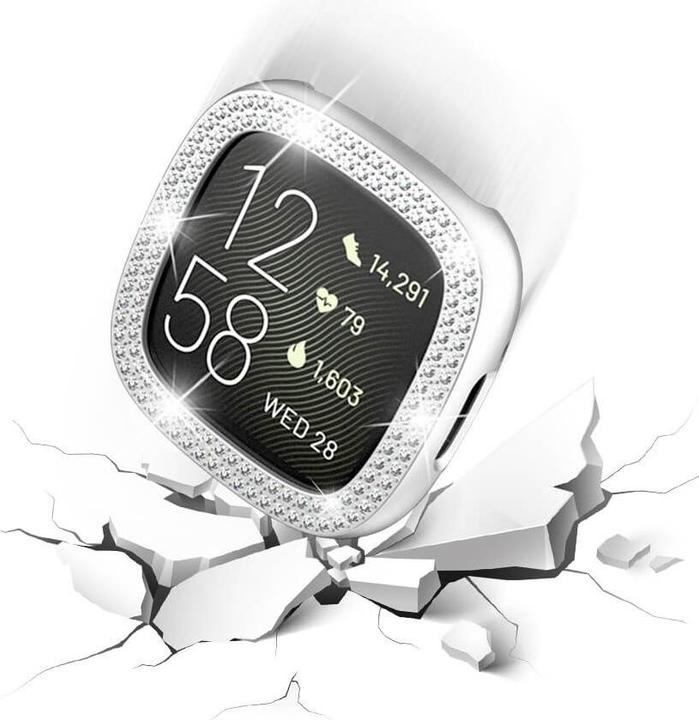 Immagine prodotto Cover-Discount Fitbit Versa 4 / Sense 2 - Custodia protettiva con strass glitterati argento