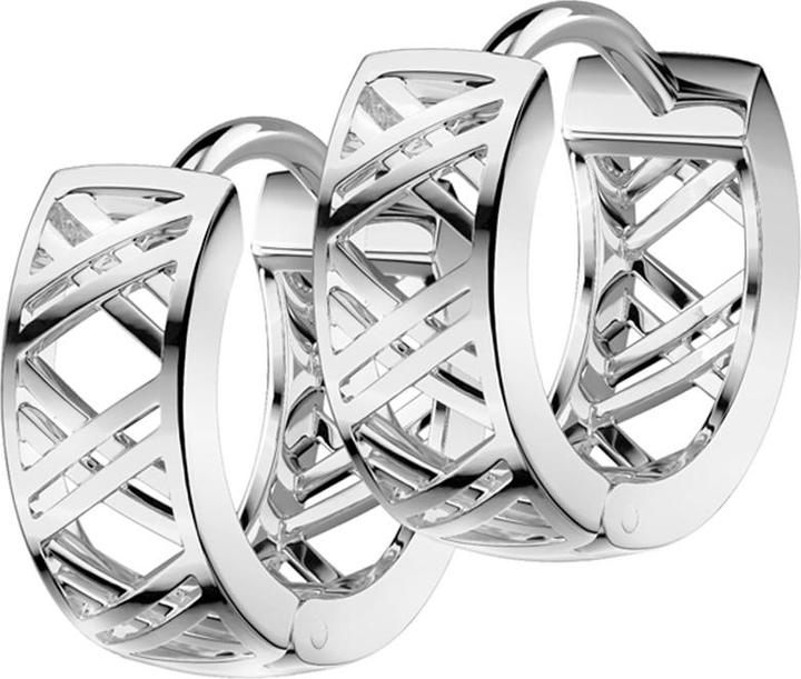 Produktbild Star Piercing Ohrring zum Klappen silber hohles X (ohne Messing, Chirurgenstahl 316L)