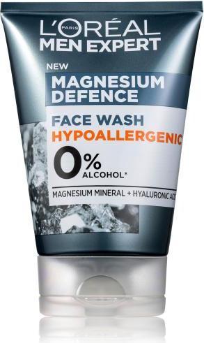 Produktbild L'Oréal Paris LÂ'OrÃ©al Paris - Men Expert Magnesium Defense (Face Wash) 100 ml Cleansing Skin Gel for Sensitive (100 ml)