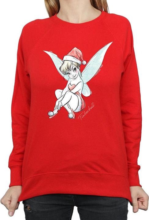 Actual product image Disney Womens/Ladies Tinkerbell Christmas Fairy Sweatshirt (XL)