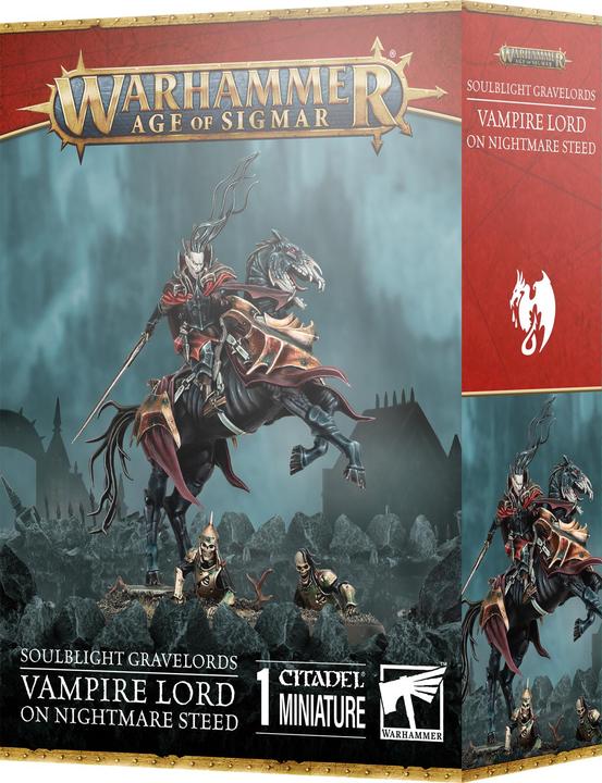 Produktbild Games Workshop Warhammer AoS - Soulblight Gravelords Seigneur Vampire sur Coursier/Cauchemar (Kunststoff)