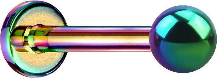 Produktbild Star Piercing Labret farbig mit Kugel (ohne Messing, Chirurgenstahl 316L)