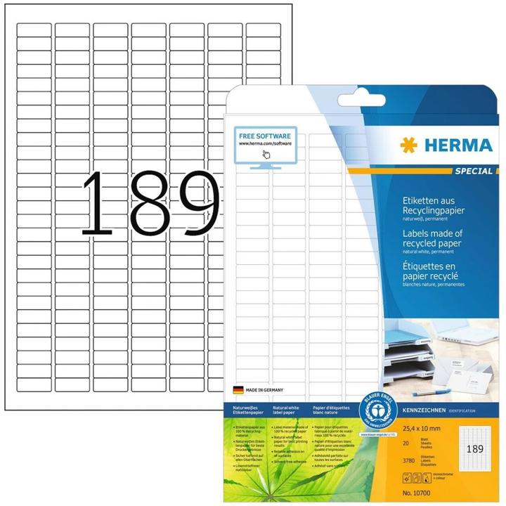 Image du produit HERMA Étiquettes recyclées A4