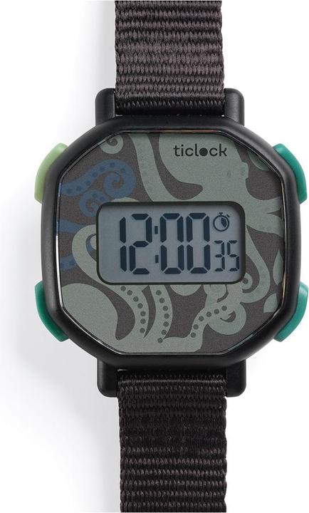 Djeco Digitale Armbanduhr Black octopus (Digitaluhr)