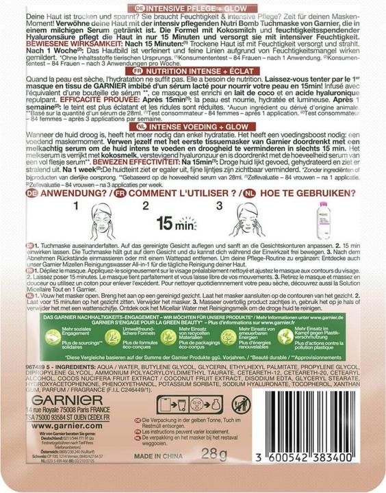 Produktbild Garnier Tissue Mask