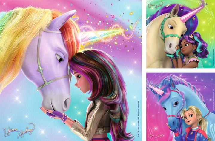 Actual product image Unicorn Academy Children's puzzle - 12004163 - puzzle for children aged 5 and over, with 3x49 (49 pieces)