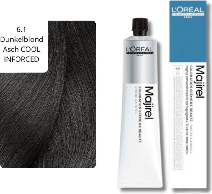 Productafbeelding L'Oréal Professionnel Majirel Cool Inforced 6.1 Donker Blond As, 50 ml (6.1 Donkerblonde as COOL INFORCED)