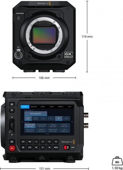 Immagine prodotto Blackmagic PYXIS 6K (attacco EF) (24.60 Mpx, 60p)