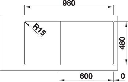 Immagine prodotto Blanco Lemis 6 S-IF (Lavello montato, 100 cm, 50 cm)