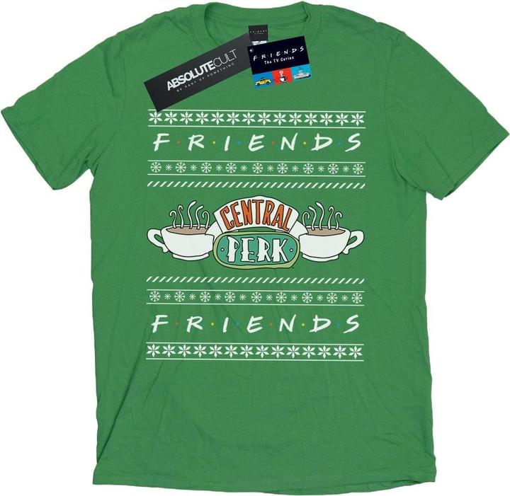 Actual product image Friends Mens Fair Isle Central Perk T-Shirt (M)