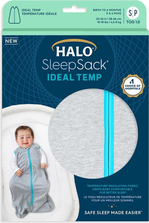 Actual product image Halo SleepSack® Ideal Temp Sleeping Bag 1 TOG (75 cm)