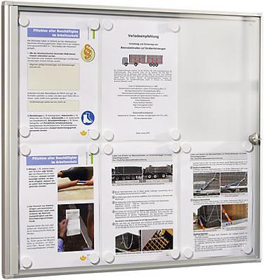 Actual product image eurokraft basic Indoor Info Showcase (Magnet board, Bulletin board, 71.5 x 65.5 cm)