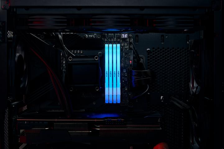 Produktbild Kingston 48GB 8800MT/s DDR5 CL42 CUDIMM Kit of 2 FURY Renegade RGB Silver (2 x 24GB, 8800 MHz, DDR5-RAM, CU-DIMM)