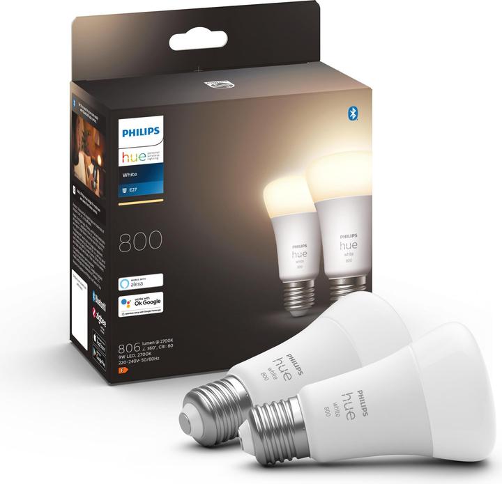 Actual product image Philips Hue White BT (E27, 9.50 W, 806 lm, 2 x, F)