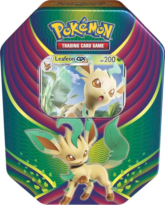 Actual product image Pokémon Kartenspiel TCG: Evolution Celebration Tin Featuring Leafeon-GX (English, Booster Pack)