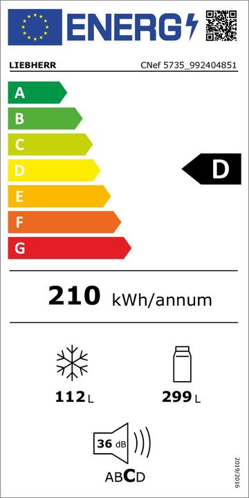 Energy Label Liebherr CNef 5735 (411 l)