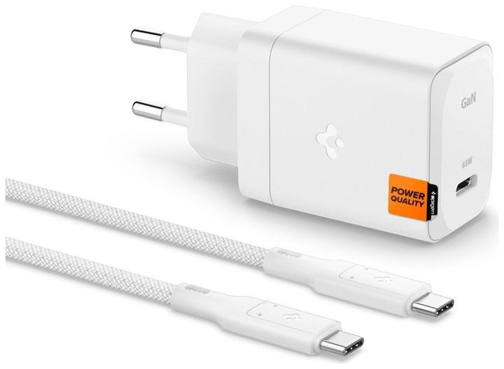 Spigen ArcStation Pro Charger + USB-C 65W Cable - White (65 W)