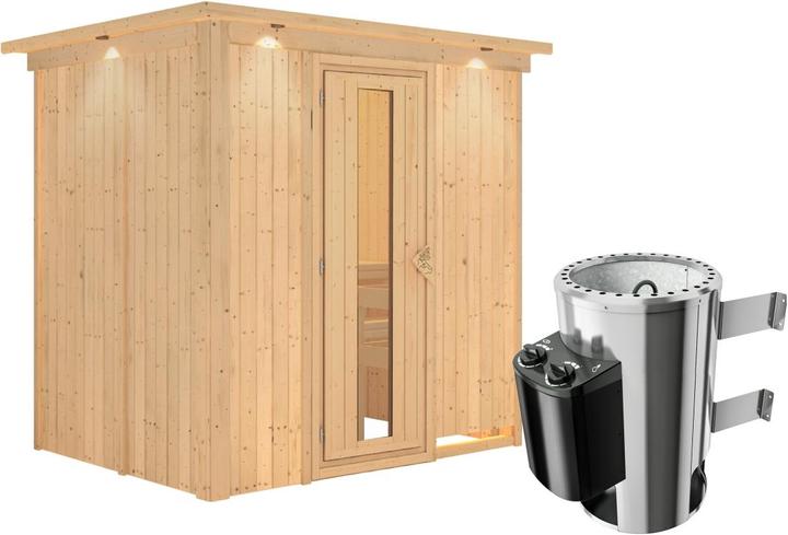 Produktbild Karibu Fanja mit Dachkranz (Plug & Play 3,6 KW interne Steuerung)