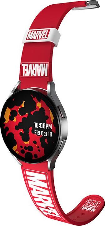 Actual product image Moby Fox Marvel Logo Samsung Smartwatch Band (Silicone, 4, Galaxy Watch 6, 5 Pro)