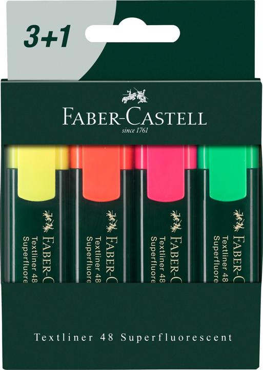 Produktbild Faber-Castell TEXTLINER 48 (Mehrfarbig, 2 mm, 4 x)