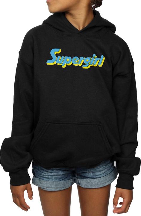 Image du produit - Sweat à capuche SUPERGIRL TEXT LOGO - Fille (152, 158)