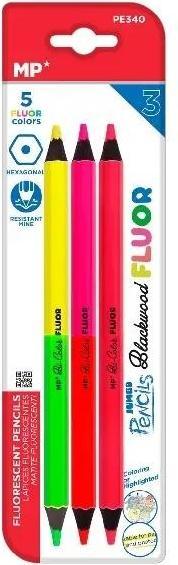 Actual product image Main paper Zweifarbige Buntstifte, 5 Farben, 3 Stk (Multicoloured, 3 x)