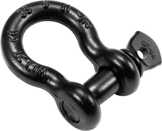 Safetex Schäkel 13mm schwarz mit Schraubbolzen