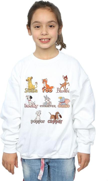 Actual product image Disney Girls Little Friends Animals Sweatshirt (116)