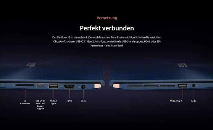Produktbild ASUS ZenBook 15 UX533FD-A8079T (15.60", Intel Core i5-8265U, 8 GB, 256 GB, CH)