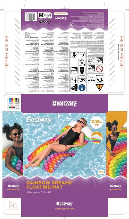 Immagine prodotto Bestway Materasso gonfiabile Rainbow Dreams™ 216 x 80 cm