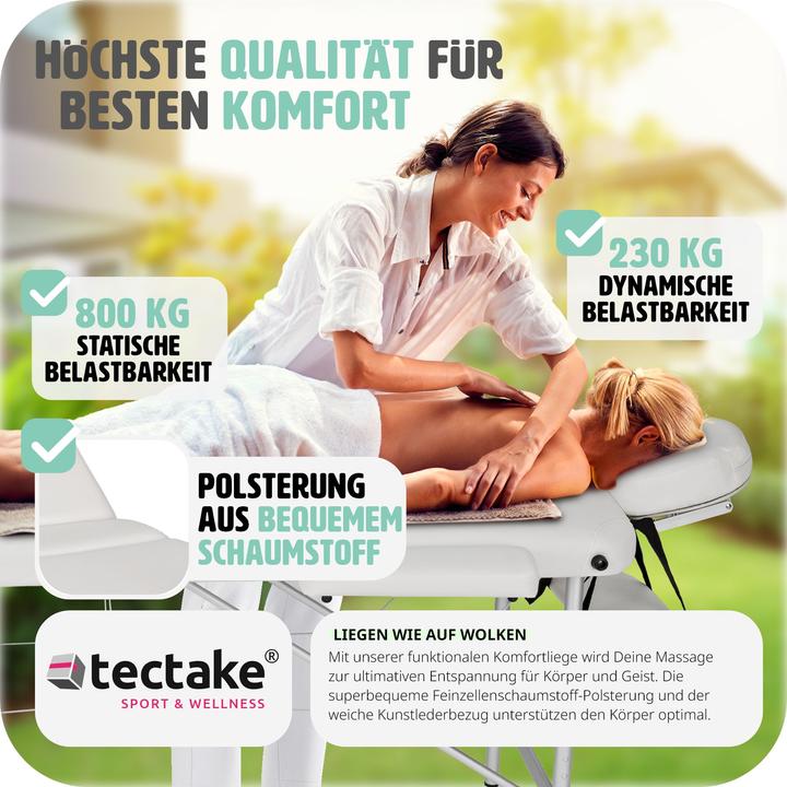 Image du produit tectake Table de massage 2 zones