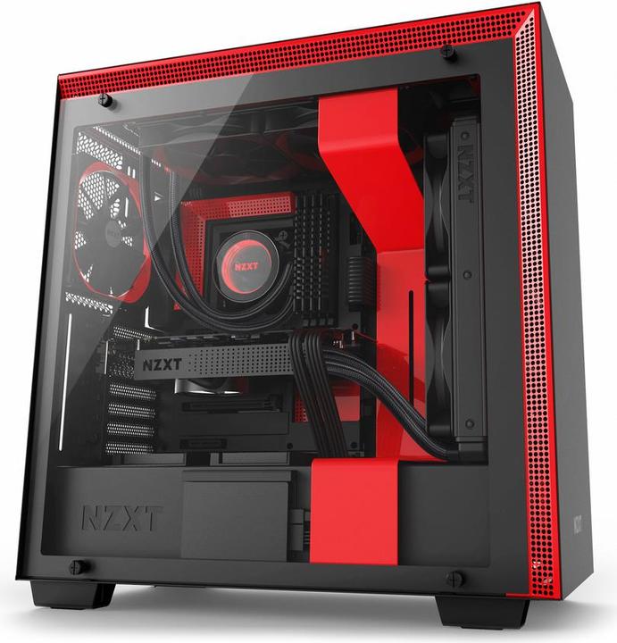 Produktbild NZXT H700 - Red (ATX, mATX, Mini-ITX, E-ATX)