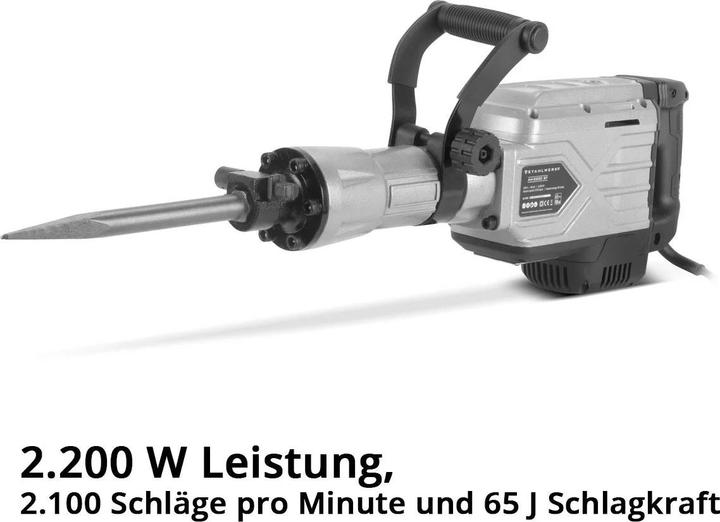 Actual product image Stahlwerk Demolition hammer 2,200 W 2,100 bpm 65 J Chisel hammer Chisel hammer (Electrical connection)