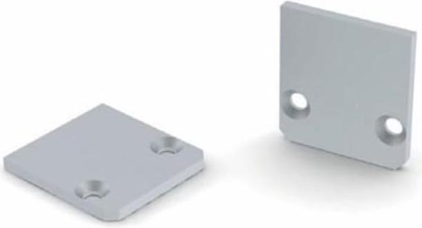 Actual product image LEDsON End Cap For Profile 'Sl15 Fl' - Anodised Aluminium - Without Cable Hole - Silver