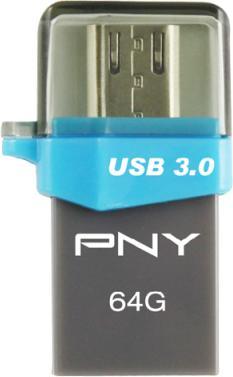Productafbeelding PNY DUO-LINK OTG OU3 64GB USB3.0 (64 GB, Micro USB-B, USB-A)