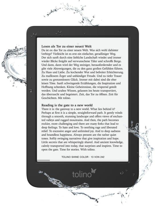 Productafbeelding tolino Glanskleur (6", 16 GB, Zwart)